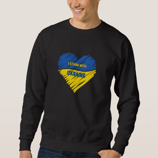 Ich stehe mit der Ukraine Sweatshirt (Vorderseite)