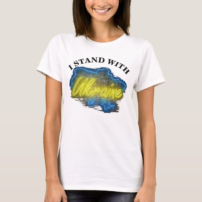 ICH STEHE MIT DER UKRAINE T - SHIRT (Vorderseite)