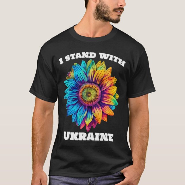 Ich stehe mit der Ukraine T-Shirt (Vorderseite)