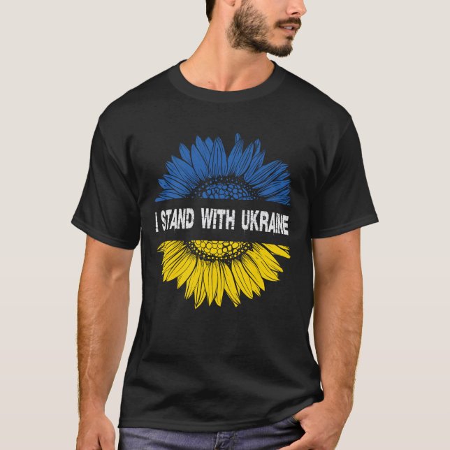 Ich stehe mit der Ukraine T-Shirt (Vorderseite)
