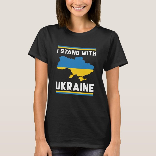 Ich stehe mit der Ukraine T-Shirt (Vorderseite)