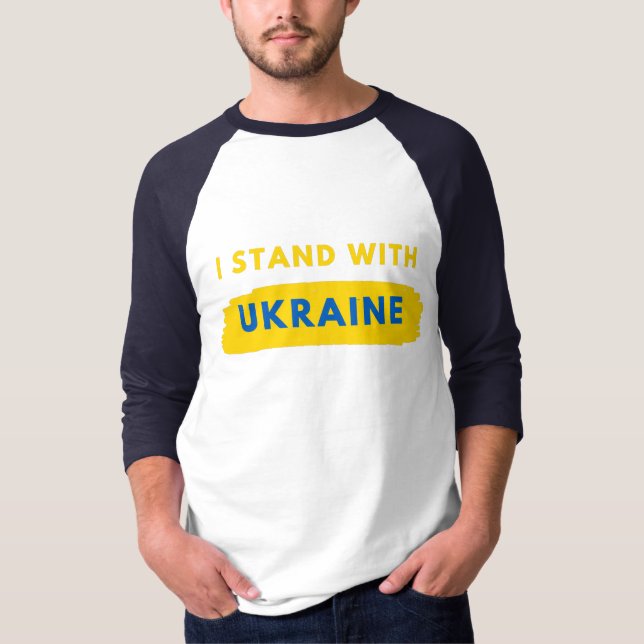 Ich stehe mit der Ukraine T-Shirt (Vorderseite)