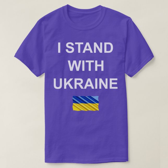 Ich stehe mit der Ukraine T-Shirt (Design vorne)