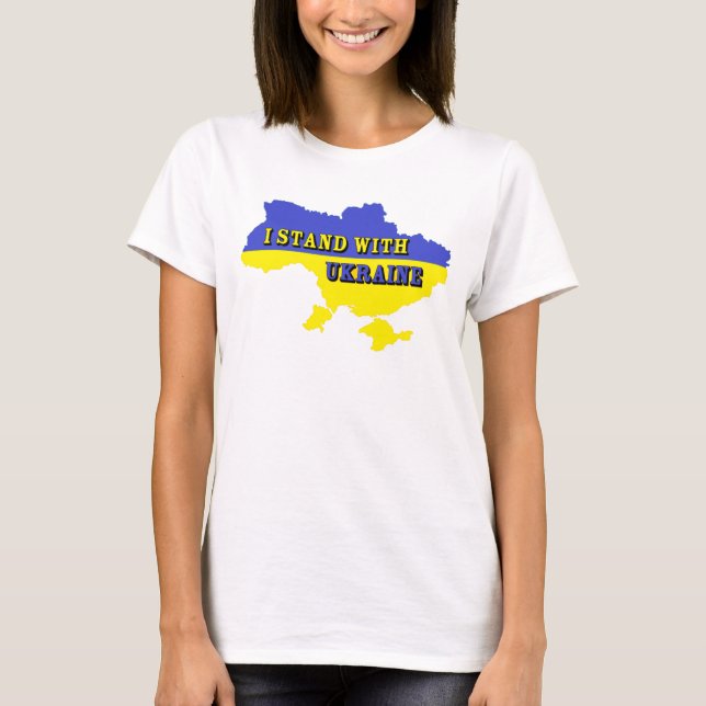 ICH STEHE MIT DER UKRAINE T - SHIRT (Vorderseite)
