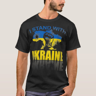 Ich stehe mit der Ukraine T-Shirt