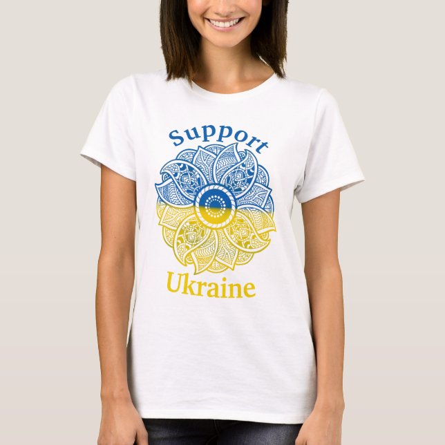 Ich stehe mit der Ukraine T-Shirt (Vorderseite)