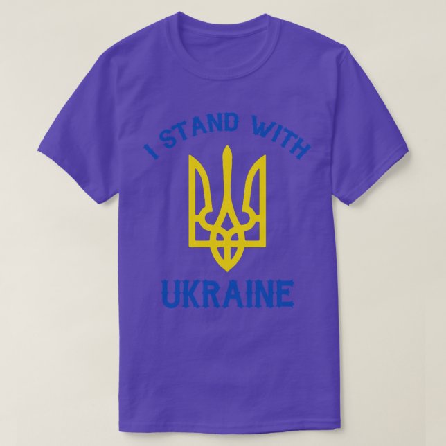 Ich stehe mit der Ukraine T-Shirt (Design vorne)