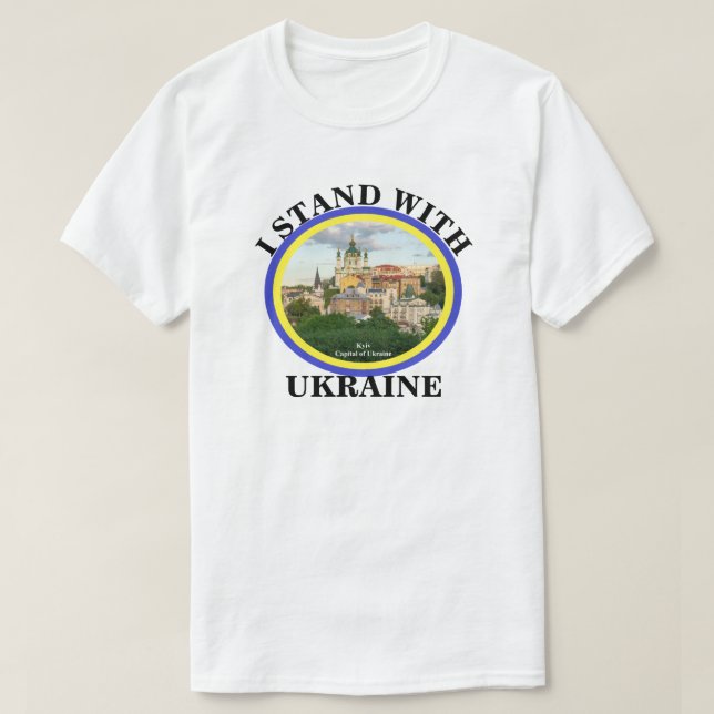 ICH STEHE MIT DER UKRAINE T-Shirt (Design vorne)