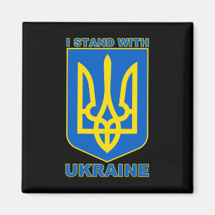 Ich stehe mit der Ukraine Ukrainische Flagge Magnet