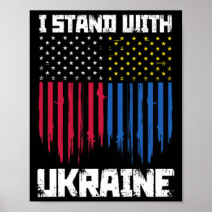 Ich stehe mit der Ukraine Ukrainischer Stolz 2 Poster