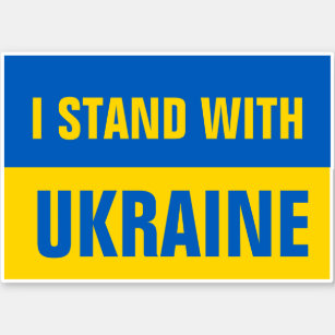 Ich stehe mit der Ukraine und unterstütze die ukra Aufkleber