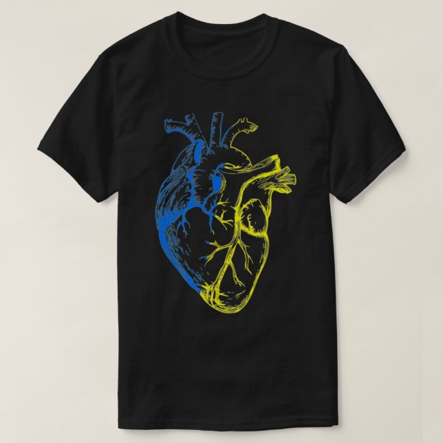 Ich stehe mit der Ukraine Unterstützung Ukraine He T-Shirt (Design vorne)