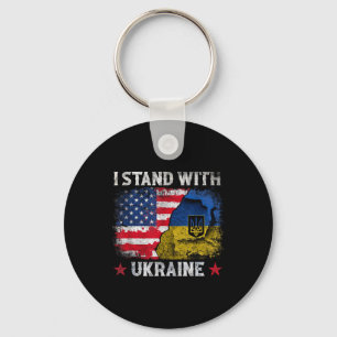 Ich stehe mit der Ukraine Unterstützung Ukraine uk Schlüsselanhänger