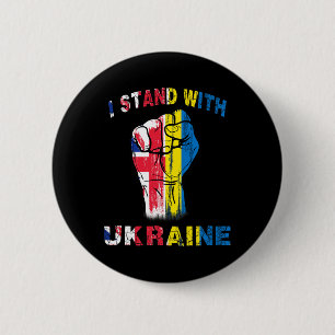 Ich stehe mit der Ukraine Vereinigtes Königreich U Button