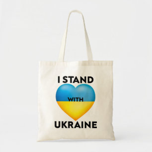 Ich stehe mit der Ukraine, wir unterstützen die Uk Tragetasche