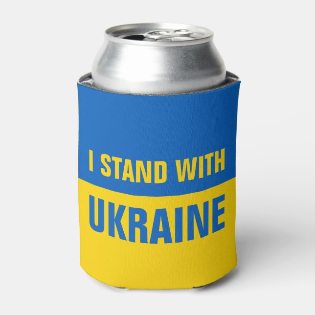 Ich stehe mit der Ukraine zur Unterstützung der uk Dosenkühler (Kanne Vorderseite)