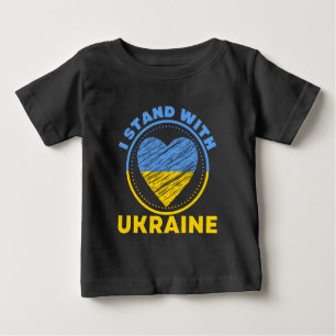 ICH STEHE MIT DER UKRAINE ZUSAMMEN - UNTERSTÜTZUNG BABY T-SHIRT