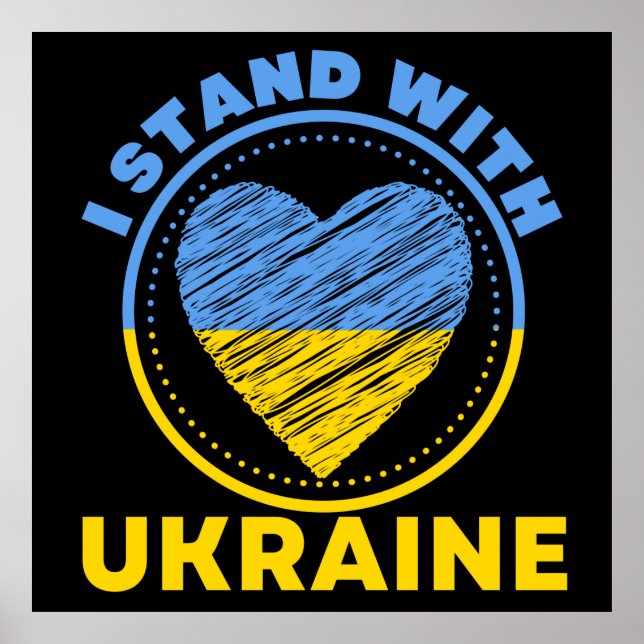 ICH STEHE MIT DER UKRAINE ZUSAMMEN - UNTERSTÜTZUNG POSTER (Vorne)