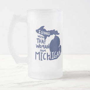 Ich stehe mit dieser Frau aus Michigan da Mattglas Bierglas