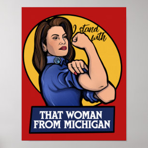 Ich stehe mit dieser Frau aus Michigan da Poster