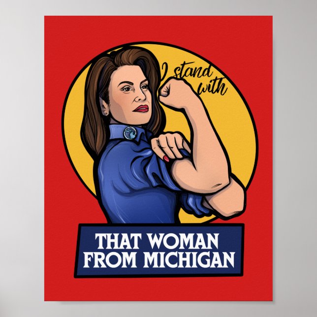 Ich stehe mit dieser Frau aus Michigan da Poster (Vorne)