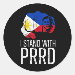 Ich stehe mit Digong Duterte Prrd Du30 Philippine Runder Aufkleber