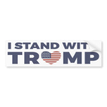 Ich stehe mit Donald Trump