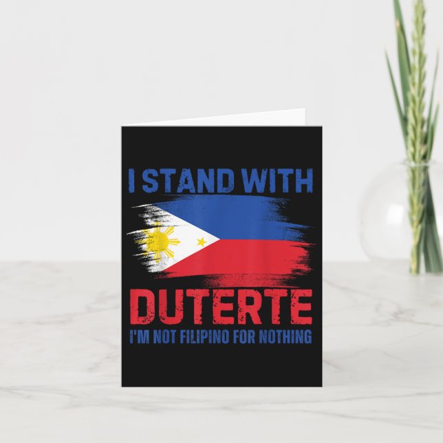 Ich stehe mit Duterte da und bin kein philippinisc Karte (Vorderseite)