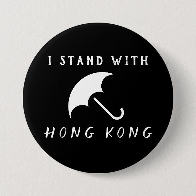 Ich stehe mit Hongkong Button (Vorderseite)