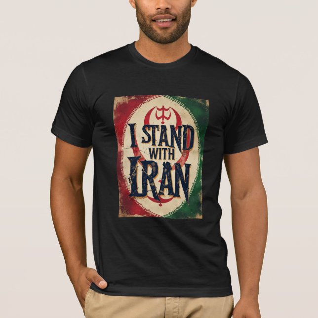 Ich stehe mit Iran Solidarity T-Shirt (Vorderseite)