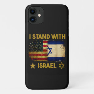 Ich stehe mit Israel Amerika-Flagge Case-Mate iPhone Hülle