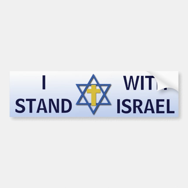 Ich stehe mit Israel Autoaufkleber (Vorne)