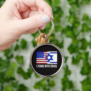 Ich stehe mit Israel patriotisch Schlüsselanhänger
