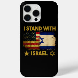 Ich stehe mit Israel Shirt da, das ich mit Israel Case-Mate iPhone Hülle