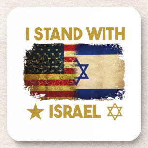 Ich stehe mit Israel-Shirt Ich stehe mit Israel Am Getränkeuntersetzer