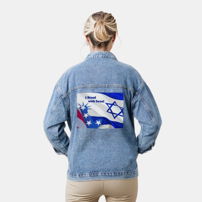 Ich stehe mit Israel und unterstütze die jüdische  Jeansjacke (Modell)