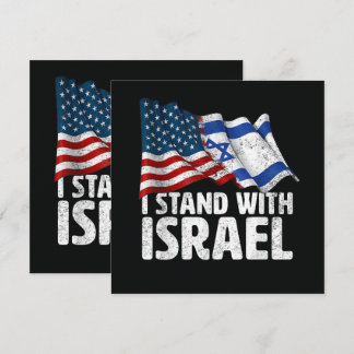Ich stehe mit Israel USA Amerikanische Flagge 