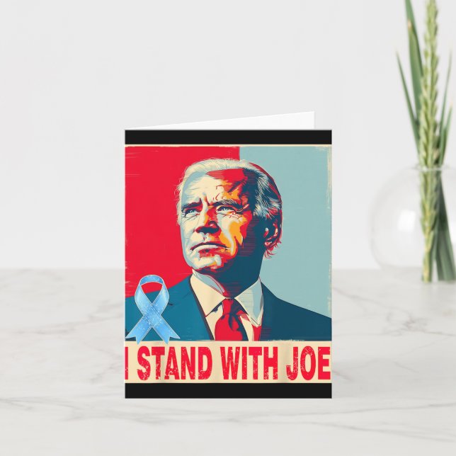Ich stehe mit Joe Biden Karte (Vorderseite)