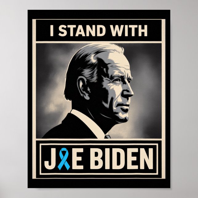 Ich stehe mit Joe Biden Poster (Vorne)