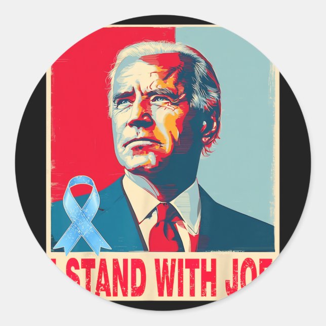 Ich stehe mit Joe Biden Runder Aufkleber (Vorderseite)