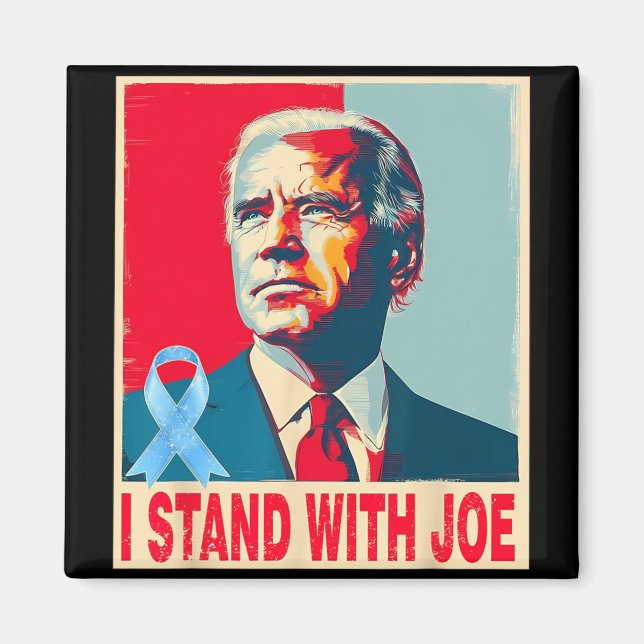 Ich stehe mit Joe Support Biden Prostatakrebs pra Magnet (Vorne)