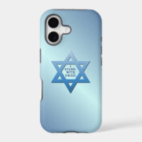 Ich stehe mit jüdischem Davidsstern Israels Auf