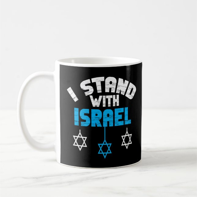 Ich stehe mit jüdischen Geschenken Israels Kaffeetasse (Links)