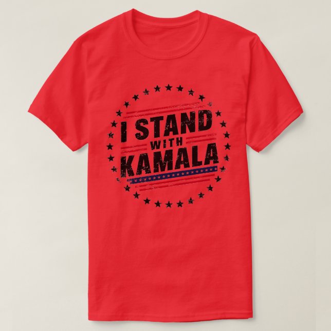 Ich stehe mit Kamala 2 T-Shirt (Design vorne)
