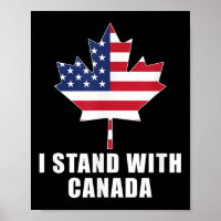 Ich stehe mit Kanada Amerika kanadische US-Flagge 