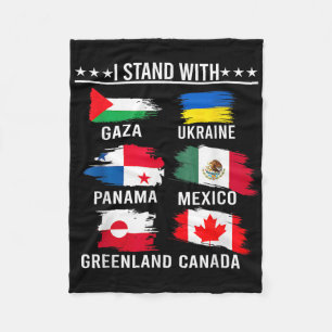 Ich stehe mit Kanada Grönland Mexiko Panama Gaza U Fleecedecke