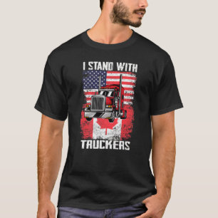 Ich stehe mit LKW-Fahrer-Freiheitsverbund T-Shirt