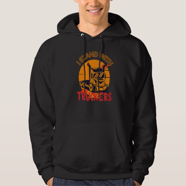 Ich stehe mit LKWs stolz zur Unterstützung unseres Hoodie (Vorderseite)