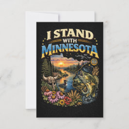 Ich stehe mit Minnesota Dankeskarte