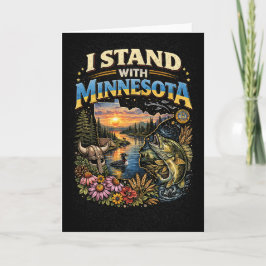 Ich stehe mit Minnesota Feiertagskarte